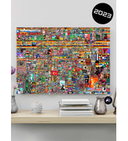 Reddit R Place 2023 Poster, Afiş, R/Place 2023 Son Hali, Dekoratif Duvar Posteri