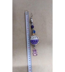 Netx Muhabbet Kuş Oyuncak Ay Halkalı Toplu 13x11cm Ayıcıklı Muhabbet ve Paraket için uygundur