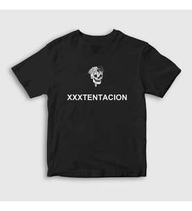 Presmono Unisex Çocuk Siyah Skull XXXTentacion T-Shirt 48771tt