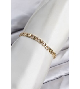 CM Model Zirkon Taşlı VIP Seri Gold Renk Pirinç Kadın Bileklik TJ-BB8603