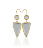 Kadir Jewellery 22 Ayar Altın Kaplama Kadın Sallantılı Küpe -El İşçiliği Ve Hipoalerjenik Küpe
