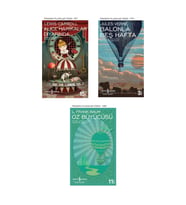 Alice Harikalar Diyarında + Balonla Beş Hafta + Oz Büyücüsü- 3 Kitap Set - Iş Bankası Özel Set