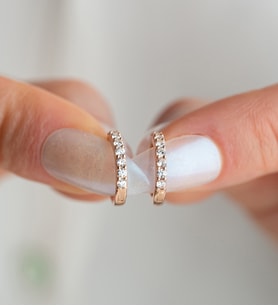 925 Ayar Gümüş Rose Kaplama Zikron Taşlı 12 Mm Halka Küpe