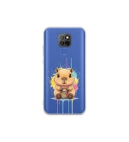 General Mobile GM 20 ile Uyumlu Splash Kapibara Tasarımlı Şeffaf Silikon Kılıf