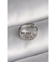 316L Çelik Gümüş Renk Zirkon Taşlı Ay Yıldız Model Tragus Piercing 5886 - SSSSSS3134-7445