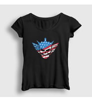 Presmono Kadın Siyah Logo American Nightmare Wwe Cody Rhodes T-Shirt 453498tt
