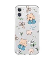 Iphone 11 Uyumlu Happy Bears Tasarımlı Şeffaf Telefon Kılıfı