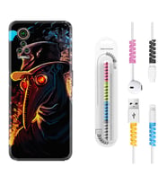 General Mobile GM 21 Pro GM 22 Pro Plus Kılıf Kablo Koruma Spiral Silikon Karga 1616