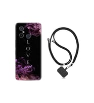 Xiaomi Redmi 12c Kılıf Ipli Boyun Askılı Desenli Silikon Love Flow 1664