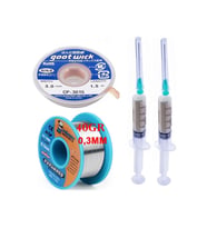Soldering Wıre 63 Sn-37 Pb Lehim Teli 40 Gr. 03 Mm Flux Lehim Toplama Lehim Emme Fitili 3,0mm Seti 3in1arada St03