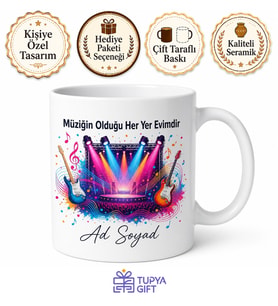 Festival Temalı Özel Tasarım Baskılı Kupa Bardak Hediye Porselen Mug