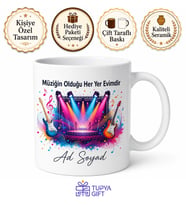 Festival Temalı Özel Tasarım Baskılı Kupa Bardak Hediye Porselen Mug