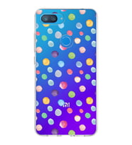PrintiFy Xiaomi Mi 8 Lite ile Uyumlu 1mm Slim Fit Water Color 6 Baskılı Şeffaf  Kılıf