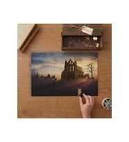 Terk Edilmiş Şato Tasarımı 240 parça Ahşap Puzzle Ahşap Kutuda MP05278
