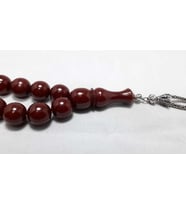 Sıkma Kehribar Tespih Kırmızı Renk (khr-10119)