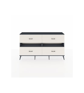 Arges Konsol 2 Raflı 4 Çekmeceli  176x30x99 Antrasit-Antrasit/Aytaşı