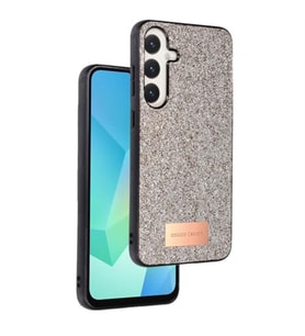 Coverzone Samsung Galaxy A16 5G ile Uyumlu Parlak Simli Telefon Bright K?l?f? Boncuk ??lemeli ??k Tasar?m Darbe Emici Kenarlar Tam Koruma Sa?layan Kaymaz Kapak Galaxy A16 5G i�in K?l?f Gold
