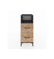 Hyperion Komodin Tek Raflı 2 Çekmeceli 44x44x106 Antrasit-Çam