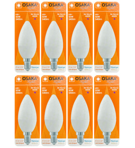 (8 Adet) Osaka 6W (50W) Günışığı (4000K) E14 Duylu (İnce Duy) Led Mum Ampul