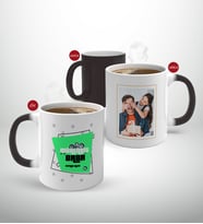 BK Gift Kişiye Özel Babalar Günü Hediyesi Fotoğraflı Sihirli Kupa Bardak-77 (Beyaz)