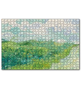 Cakapuzzle Yeşil Buğday Tarlaları Vincent Van Gogh Puzzle Yapboz MDF (Ahşap) (120 Parça)