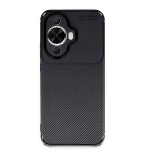 Huawei Nova 12s Kılıf Auto Focus Karbon Kapak - Siyah