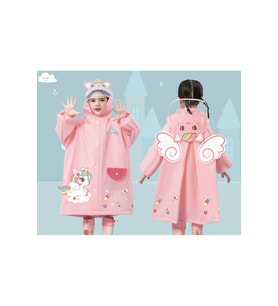 Unicorn Yağmurluk Aşırı Şirin Pembe 3D Yağmurluk