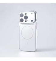 Apple iPhone 11 Uyumlu MagSafe Kılıf – 17 Pro Max Kamera Görünümlü Lens Korumalı Kapak (Gümüş)