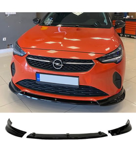 Opel Corsa F 3 Parça Ön Lip Parlak Siyah Plastik Ön Ek Karlık karlık+bodykit+ek
