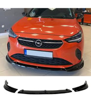 Opel Corsa F 3 Parça Ön Lip Parlak Siyah Plastik Ön Ek Karlık karlık+bodykit+ek