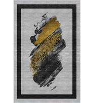 Eliana Home Baskılı, Yıkanabilir Kaymaz Taban Salon Halısı LNA1325-HS-244 100x150 cm (Gri)