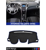 Hyundaı I30 (2012-2018) 3d Torpido Koruma Kılıfı - Ön Göğüs Panel Kaplama - Mavi Şerit