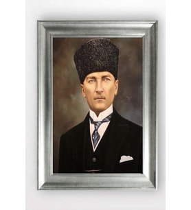 Gümüş Çerçeveli Atatürk Tablo cv1029