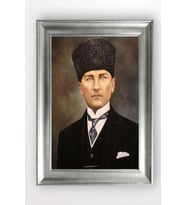 Gümüş Çerçeveli Atatürk Tablo cv1029