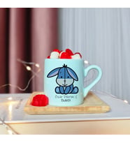 Winnie The Pooh & Eeyore Tasarımlı Kişiye Özel Yeşil Türk Kahvesi Fincanı