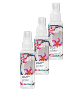 Avon Aloha Monoi Hindistan Cevizi ve Taç Çiçeği Kokulu Vücut Spreyi 100 Ml. Üçlü Set (Çok Renkli)
