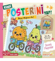 Kendi Posterini Yap! Boya Kopart As! Sevimli Meyveler