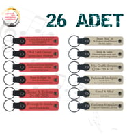 N Çiçeği & S Kahve, 26’lı Set, İsim Yazılabilen Deri Anahtarlık, Doğa Turu Ekibine Özel Sürpriz