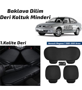 Renault Megane 1 1995-2001 Arası Siyah Deri Oto Koltuk Minderi