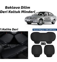Renault Megane 1 1995-2001 Arası Siyah Deri Oto Koltuk Minderi