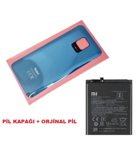Xiaomi Redmi NOTE 9 PRO Arka Kapak Batarya Kapağı + PİL (CAM) GRİ