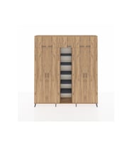 Arges Dolap 18 Raflı 9 Kapaklı 220x30x243 Çam-Çam/Antrasit