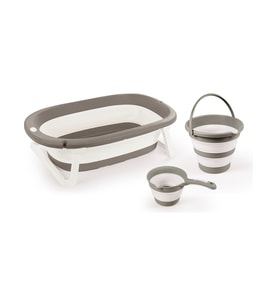 Mulvxurg  Urg02 7273 Katlanabi̇li̇r Üçlü Bebek Banyo Seti̇ Stone Gri̇ (Mulvix)