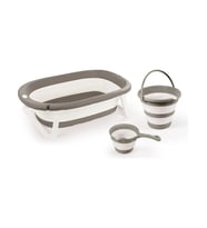 Mulvxurg  Urg02 7273 Katlanabi̇li̇r Üçlü Bebek Banyo Seti̇ Stone Gri̇ (Mulvix)