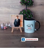 Sınıf Öğretmeni Fotoğraflı Dekoratif Taş, Kupa Bardak Beyaz Hediye (Model 11)