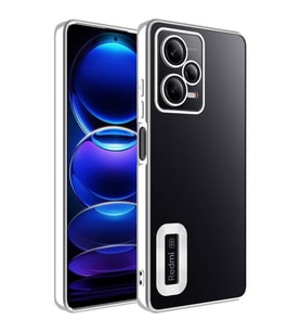 Xiaomi Redmi Note 12 5G Uyumlu Kılıf Kamera Korumalı Logo Gösteren Zore Omega Kapak