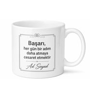 Motivasyon Sözü Yazılı Baskılı Kupa Bardak Hediyelik Özel Tasarım Porselen Mug