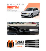 SKODA RAPİD (2013-2017) Uyumlu Torpido Koruma Örtüsü Oto Kılıfı - Siyah