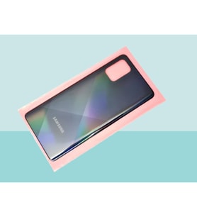 Samsung Galaxy A71 A715 Uyumlu Arka Kapak Batarya Kapağı - SİYAH