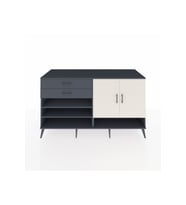 Kronos Konsol 4 Raflı 2 Çekmeceli 2 Kapaklı 176x59x99 Antrasit-Aytaşı/Antrasit